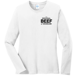 The Original Beef Of Chicagoland Vintage Ladies Long Sleeve Shirt