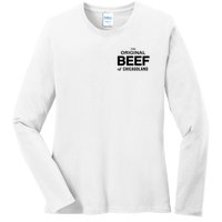 The Original Beef Of Chicagoland Vintage Ladies Long Sleeve Shirt