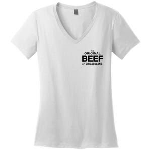 The Original Beef Of Chicagoland Vintage Women's V-Neck T-Shirt