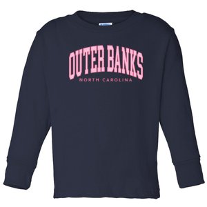 Oute_r Banks OBX North Carolina Summer Retro Preppy Throwback Toddler Long Sleeve Shirt