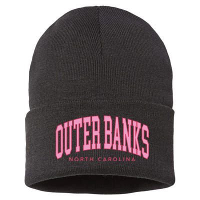 O.U.T.E.R B.A.N.K.S Obx North Carolina Summer Retro Preppy Throwback Sustainable Knit Beanie