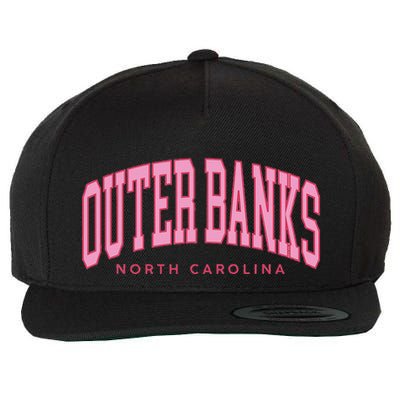 O.U.T.E.R B.A.N.K.S Obx North Carolina Summer Retro Preppy Throwback Wool Snapback Cap