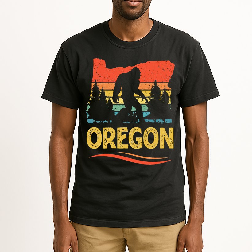 Oregon Bigfoot Oregon With A Bigfoot Or A Sasquatch Tall T-Shirt
