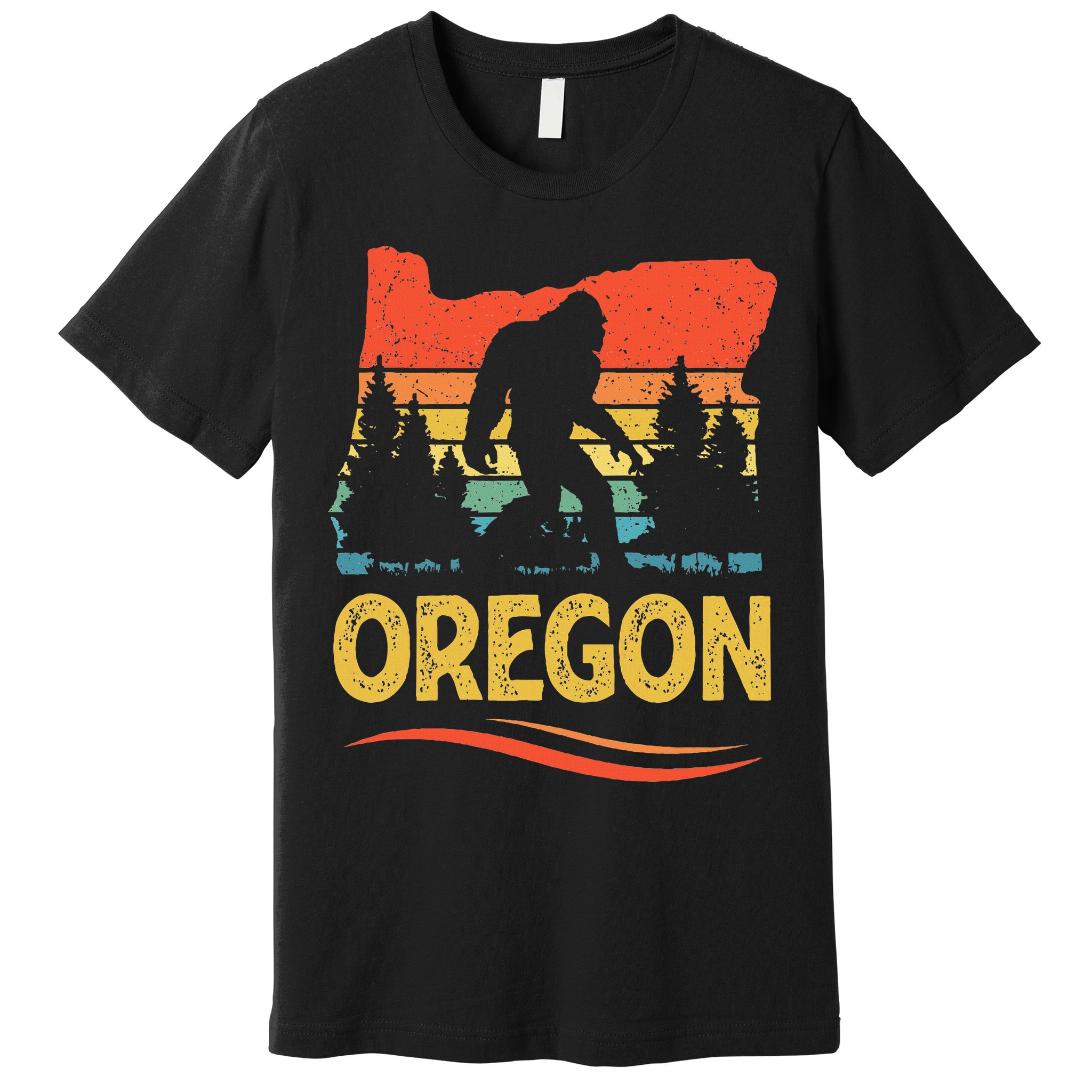 Oregon Bigfoot Oregon With A Bigfoot Or A Sasquatch Premium T-Shirt