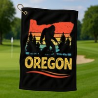 Oregon Bigfoot Oregon With A Bigfoot Or A Sasquatch Golf Towel