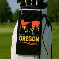 Oregon Bigfoot Oregon With A Bigfoot Or A Sasquatch Golf Towel