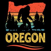 Oregon Bigfoot Oregon With A Bigfoot Or A Sasquatch Cropped Pullover Crew