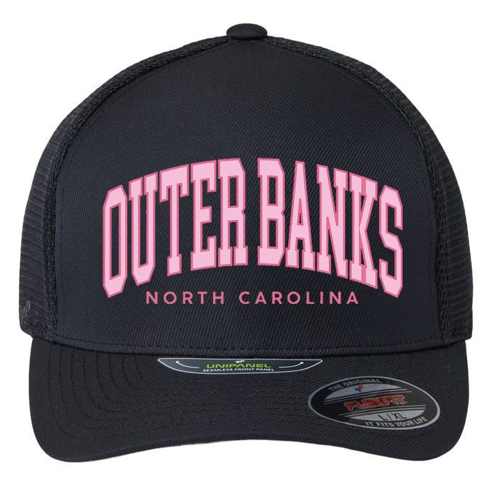 Outer Banks OBX North Carolina summer retro preppy throwback Flexfit Unipanel Trucker Cap