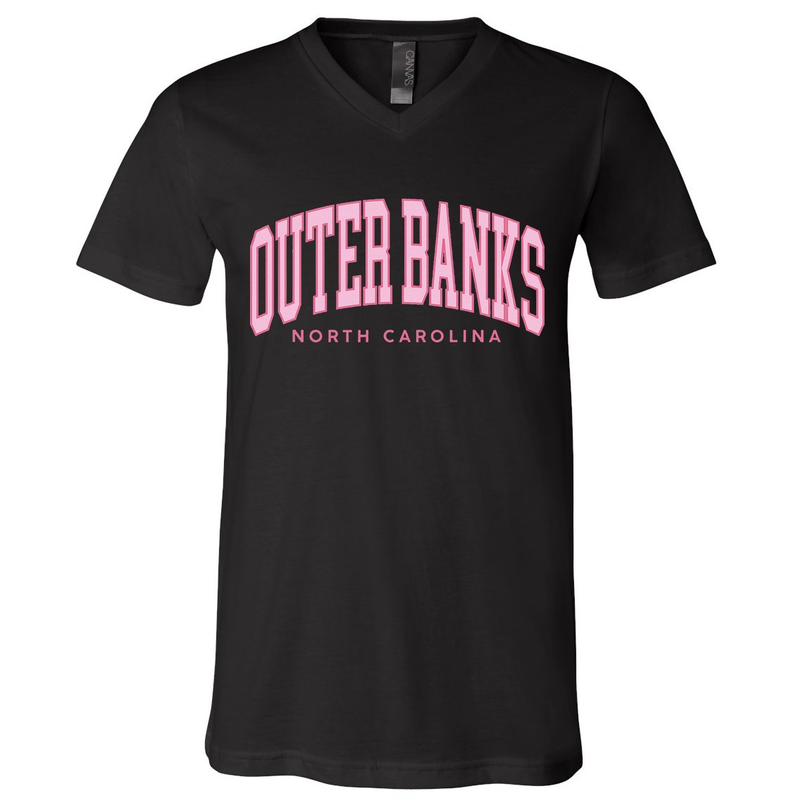 Outer Banks OBX North Carolina summer retro preppy throwback V-Neck T-Shirt