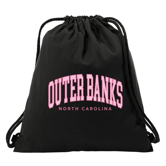 Outer Banks OBX North Carolina summer retro preppy throwback Drawstring Bag