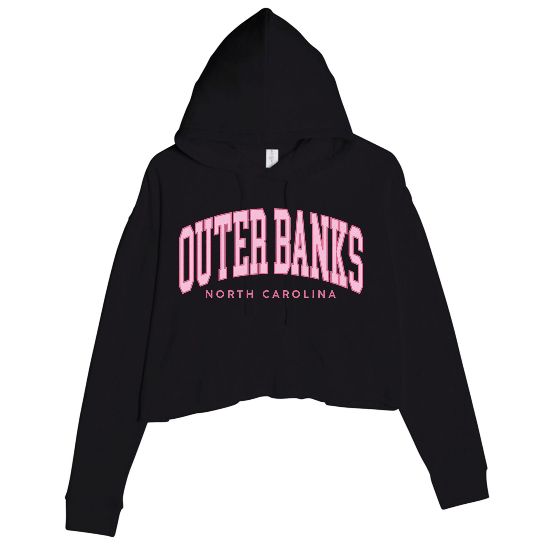 Outer Banks OBX North Carolina summer retro preppy throwback Crop Fleece Hoodie