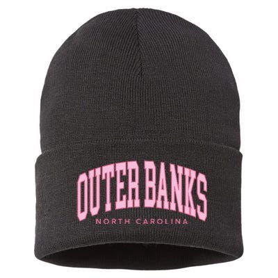 Outer Banks OBX North Carolina summer retro preppy throwback Sustainable Knit Beanie