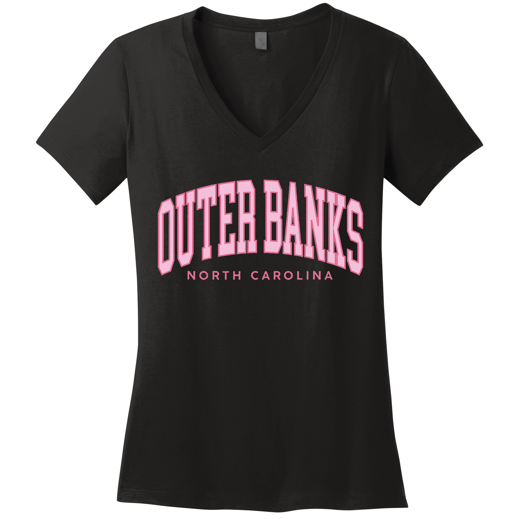 Outer Banks OBX North Carolina summer retro preppy throwback Women's V-Neck T-Shirt
