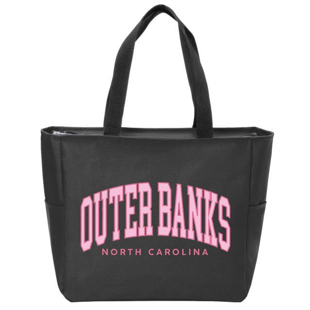 Outer Banks OBX North Carolina summer retro preppy throwback Zip Tote Bag