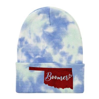 Oklahoma Boomer Tie Dye 12in Knit Beanie