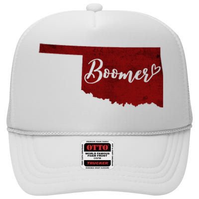 Oklahoma Boomer High Crown Mesh Back Trucker Hat