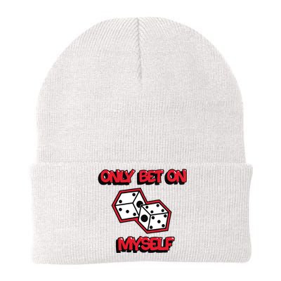 Only Bet On Myself Roll The Dice Poker Trending Gift Idea Knit Cap Winter Beanie