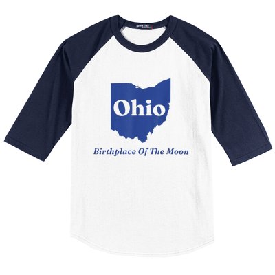 Ohio Birthplace Of The Moon Baseball Sleeve Shirt