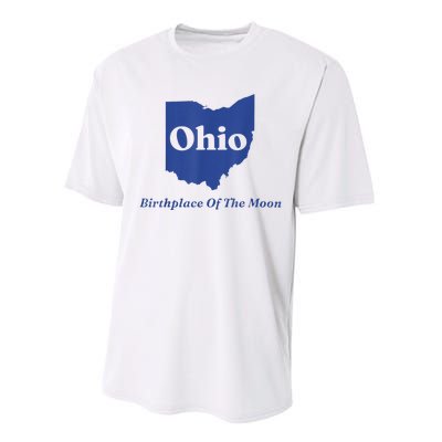 Ohio Birthplace Of The Moon Performance Sprint T-Shirt