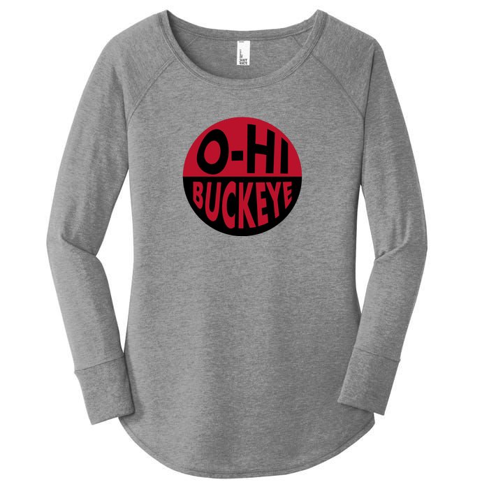 OhHi Buckeye Women's Perfect Tri Tunic Long Sleeve Shirt