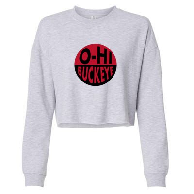 OhHi Buckeye Cropped Pullover Crew