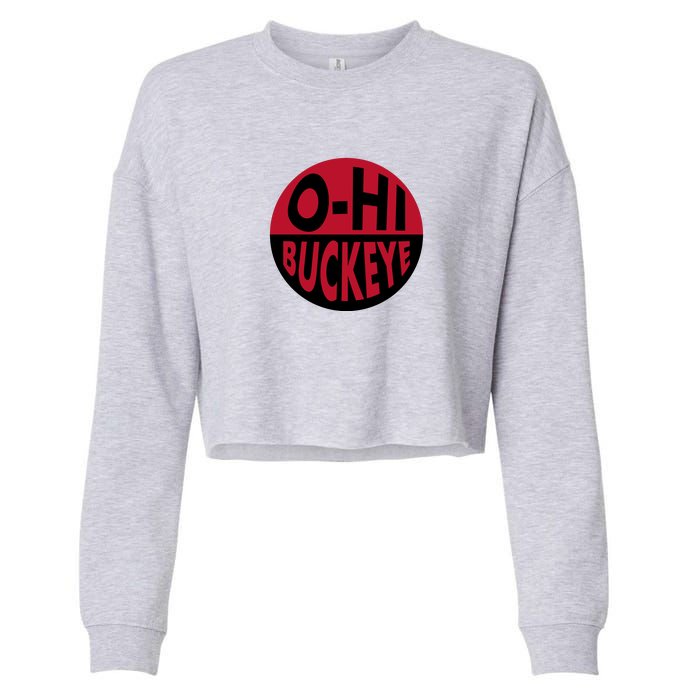 OhHi Buckeye Cropped Pullover Crew