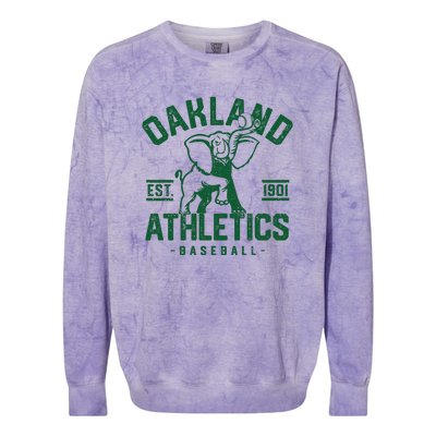 Oakland Baseball Colorblast Crewneck Sweatshirt