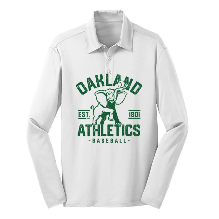 Oakland Baseball Silk Touch Performance Long Sleeve Polo