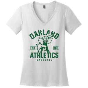 Oakland Baseball Women's V-Neck T-Shirt