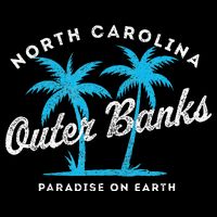 Outer Banks OBX North Carolina NC Vintage Retro palm trees Tall T-Shirt