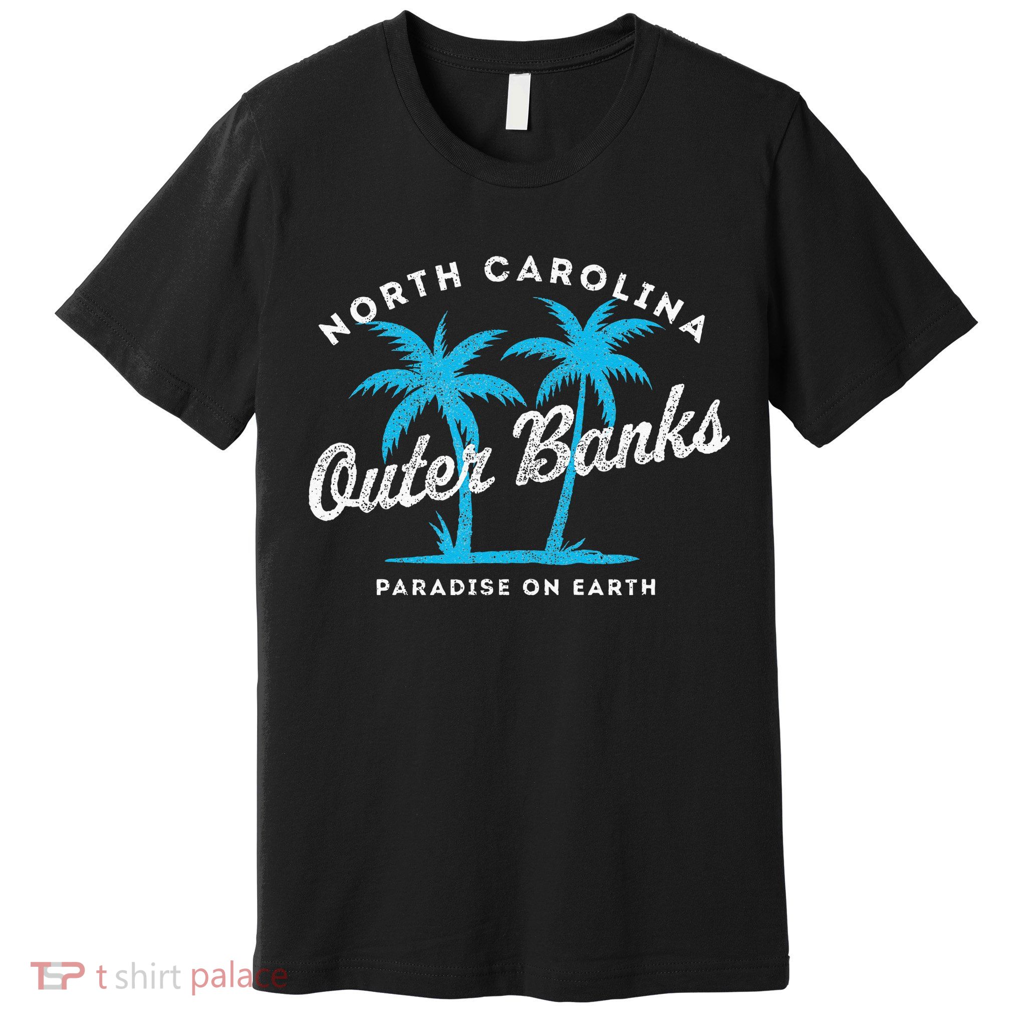Outer Banks OBX North Carolina NC Vintage Retro palm trees Premium T-Shirt