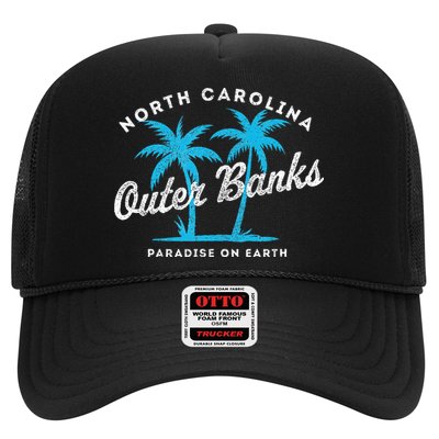 Outer Banks OBX North Carolina NC Vintage Retro palm trees Trucker Hat