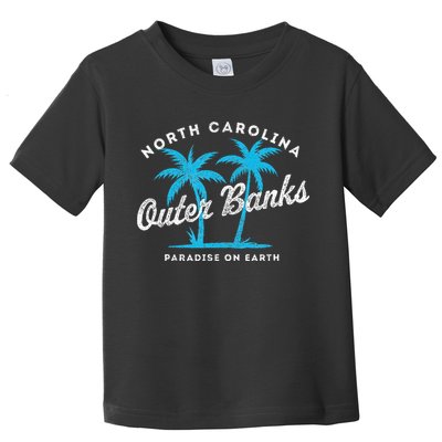 Outer Banks OBX North Carolina NC Vintage Retro palm trees Toddler T-Shirt