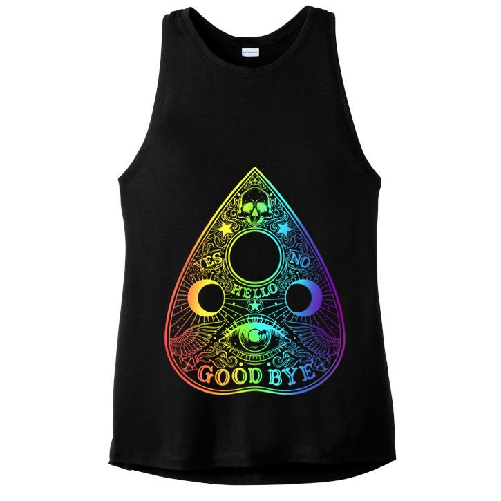 Ouija Board Planchette Gothic Paranormal Halloween Costume Gift Ladies PosiCharge Tri-Blend Wicking Tank