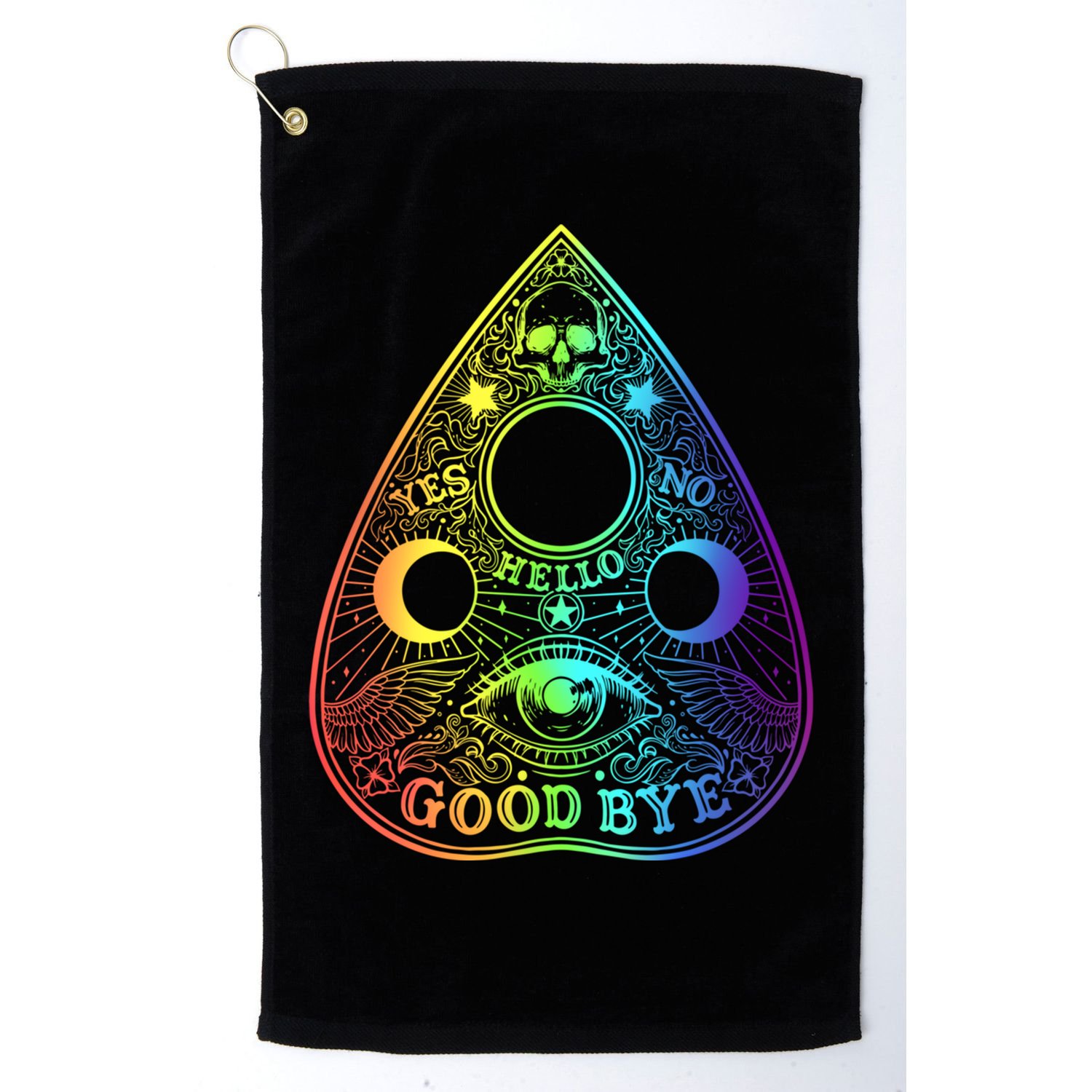 Ouija Board Planchette Gothic Paranormal Halloween Costume Gift Golf Towel