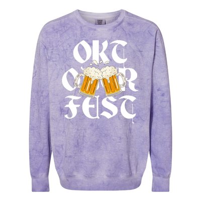 Oktoberfest Beer Party Festive Holiday Colorblast Crewneck Sweatshirt