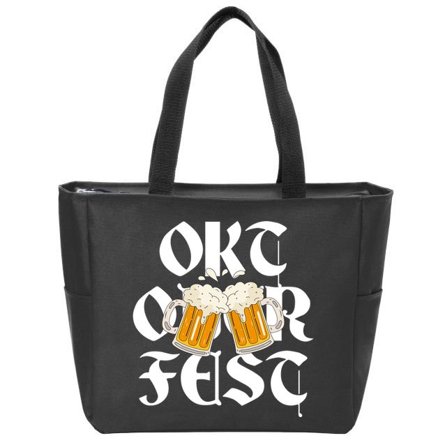 Oktoberfest Beer Party Festive Holiday Zip Tote Bag