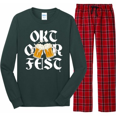 Oktoberfest Beer Party Festive Holiday Long Sleeve Pajama Set