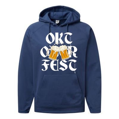 Oktoberfest Beer Party Festive Holiday Performance Fleece Hoodie