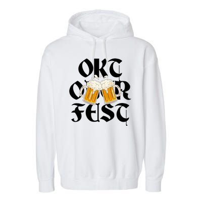 Oktoberfest Beer Party Festive Holiday Garment-Dyed Fleece Hoodie