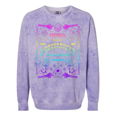 Ouija Board Pastel Goth Witchcraft Witch Wicca Tarot Spirit Colorblast Crewneck Sweatshirt