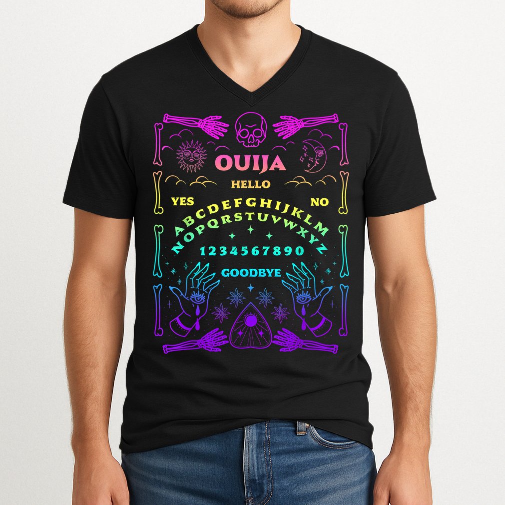 Ouija Board Pastel Goth Witchcraft Witch Wicca Tarot Spirit V-Neck T-Shirt