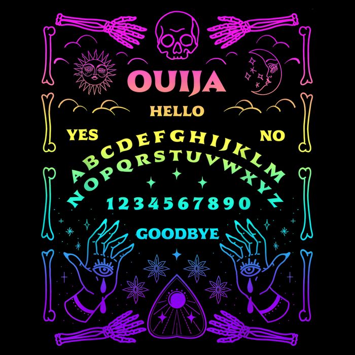 Ouija Board Pastel Goth Witchcraft Witch Wicca Tarot Spirit V-Neck T-Shirt