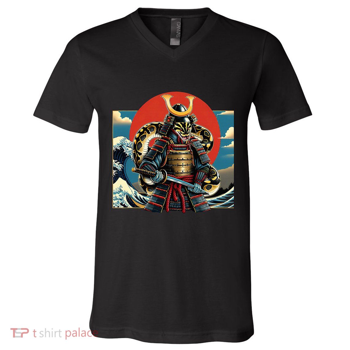 Otaku Ball Python Samura V-Neck T-Shirt