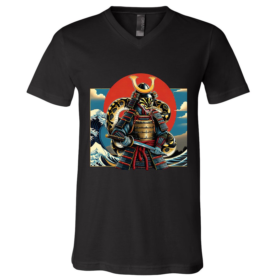 Otaku Ball Python Samura V-Neck T-Shirt