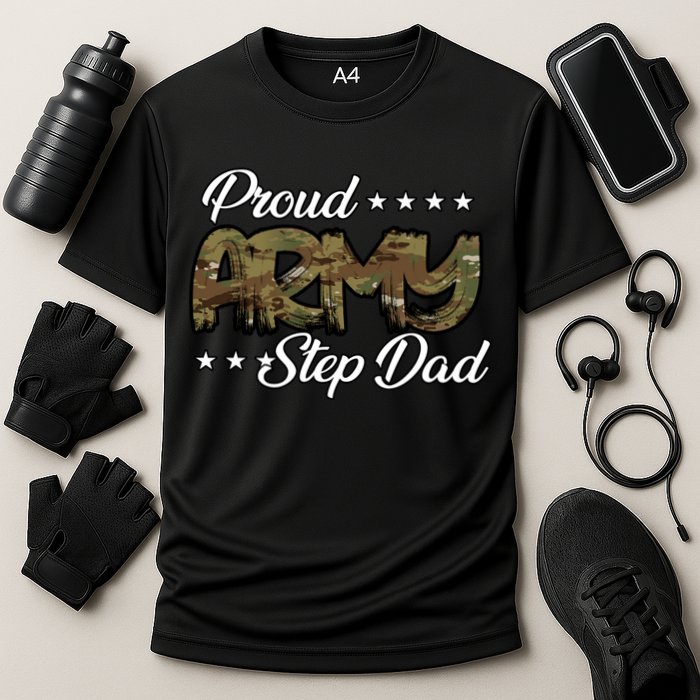 Ocp Bold Proud Army Step Dad Meaningful Gift Cooling Performance Crew T-Shirt