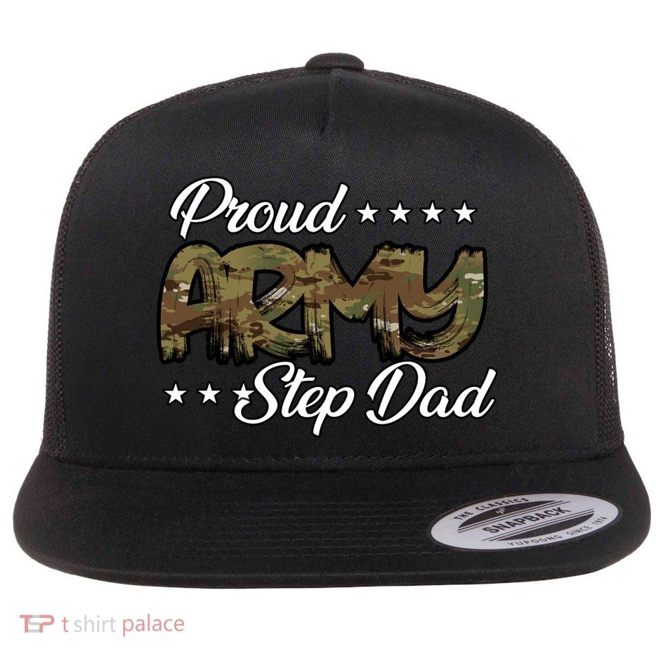 Ocp Bold Proud Army Step Dad Meaningful Gift Flatbill Hat