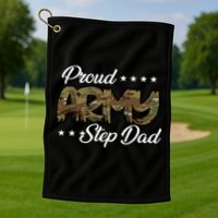 Ocp Bold Proud Army Step Dad Meaningful Gift Golf Towel