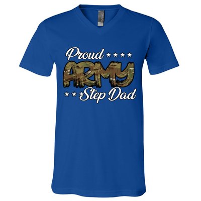Ocp Bold Proud Army Step Dad Meaningful Gift V-Neck T-Shirt