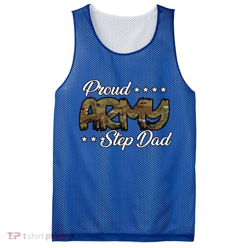 Ocp Bold Proud Army Step Dad Meaningful Gift Mesh Reversible Basketball Jersey Tank